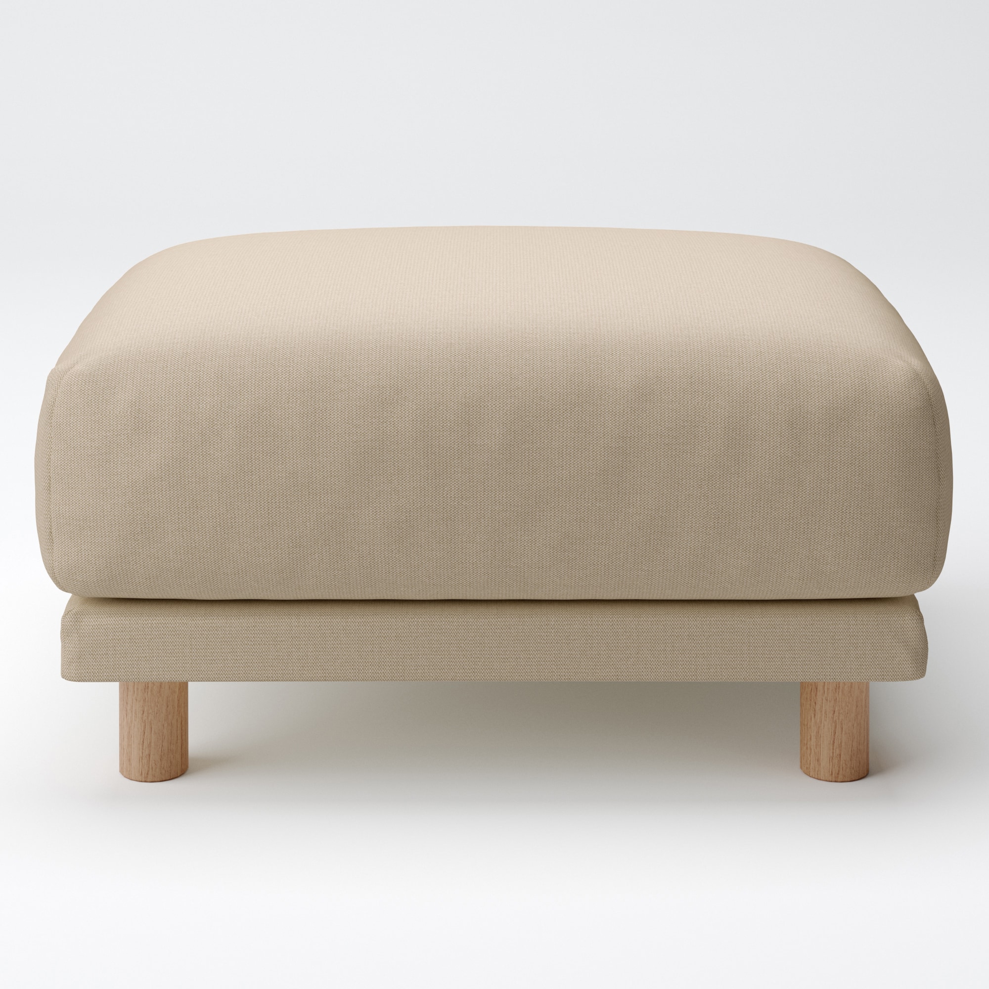 綿麻バスケット織ソファ本体・オットマン・ウレタン・ポケットコイル用カバーベージュ