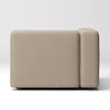 綿麻バスケット織ユニットソファアーム付・大・幅９８ｃｍ用カバー／ベージュ