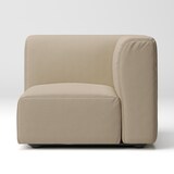 綿麻バスケット織ユニットソファアーム付・小用カバー／ベージュ