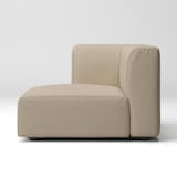 綿麻バスケット織ユニットソファ・ハーフアーム・大（右）用カバー／ベージュ