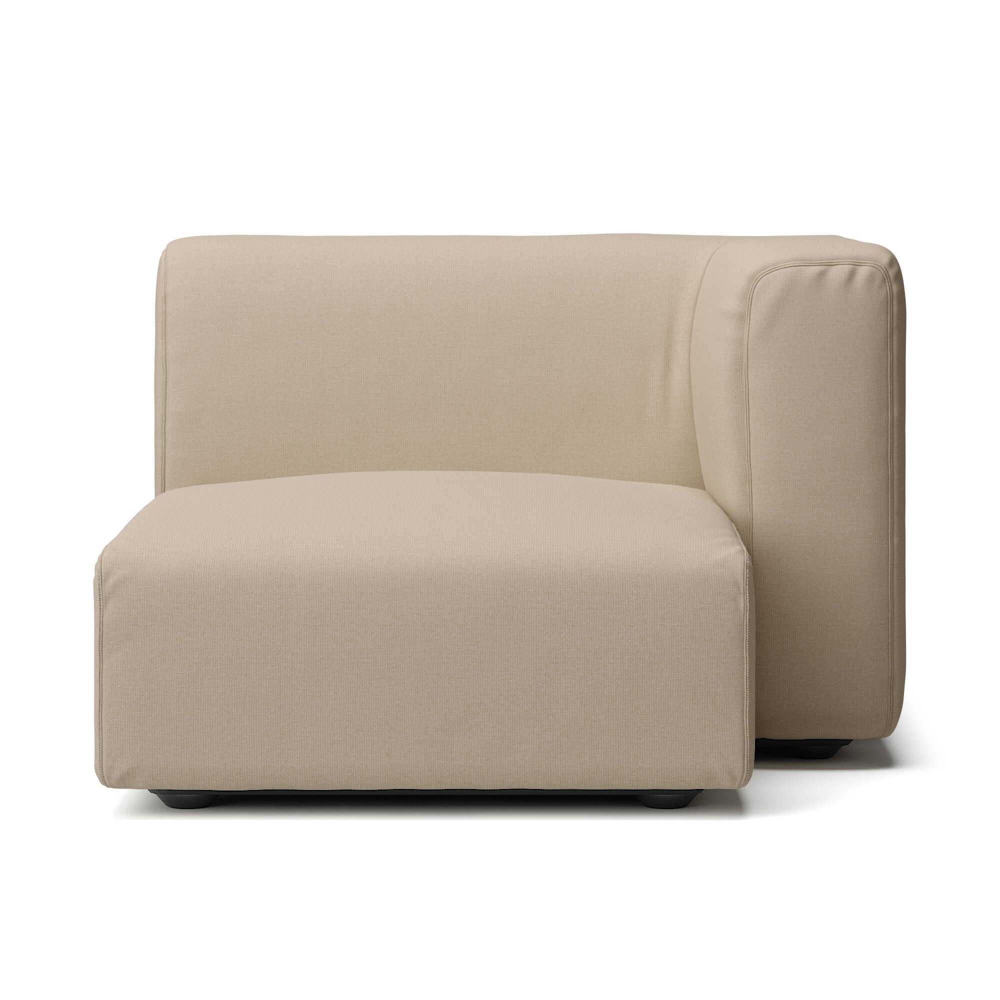 綿麻バスケット織ユニットソファ・ハーフアーム・大（左）用カバー／ベージュ