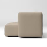 綿麻バスケット織ユニットソファ・ハーフアーム・大（左）用カバー／ベージュ