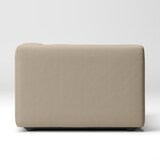 綿麻バスケット織ユニットソファ・ハーフアーム・大（左）用カバー／ベージュ