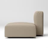 綿麻バスケット織ユニットソファ・ハーフバックレスト・大用カバー／ベージュ