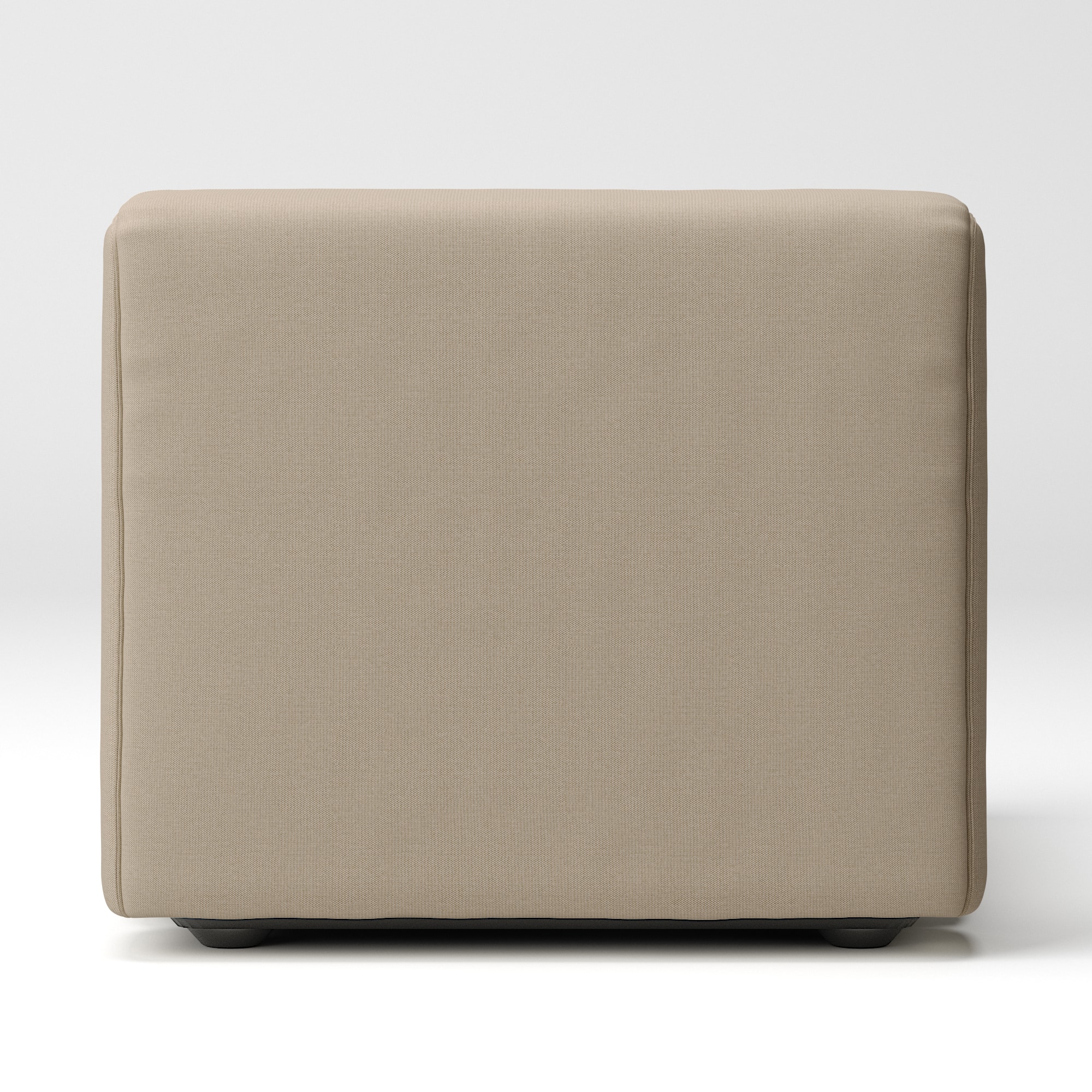 綿麻バスケット織ユニットソファアームレス・大・幅７７ｃｍ用カバー／ベージュ