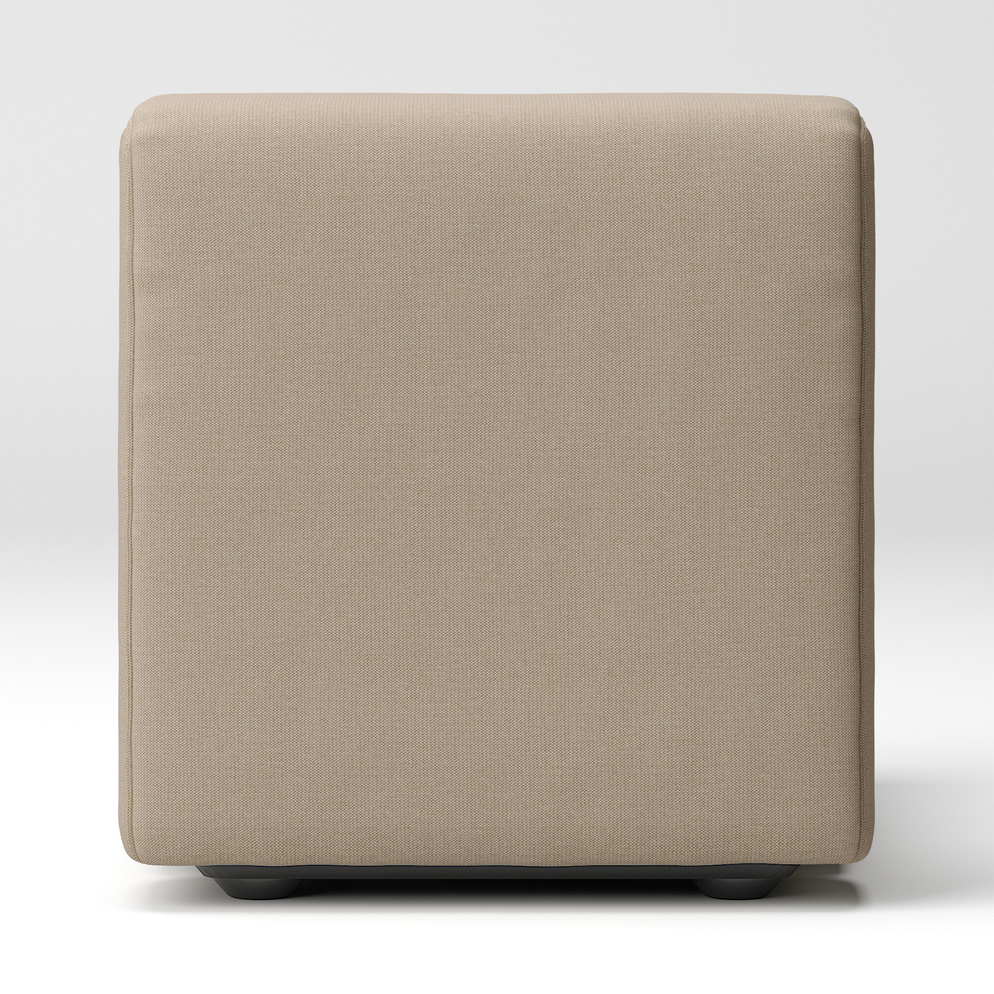 綿麻バスケット織ユニットソファアームレス・小用カバー／ベージュ