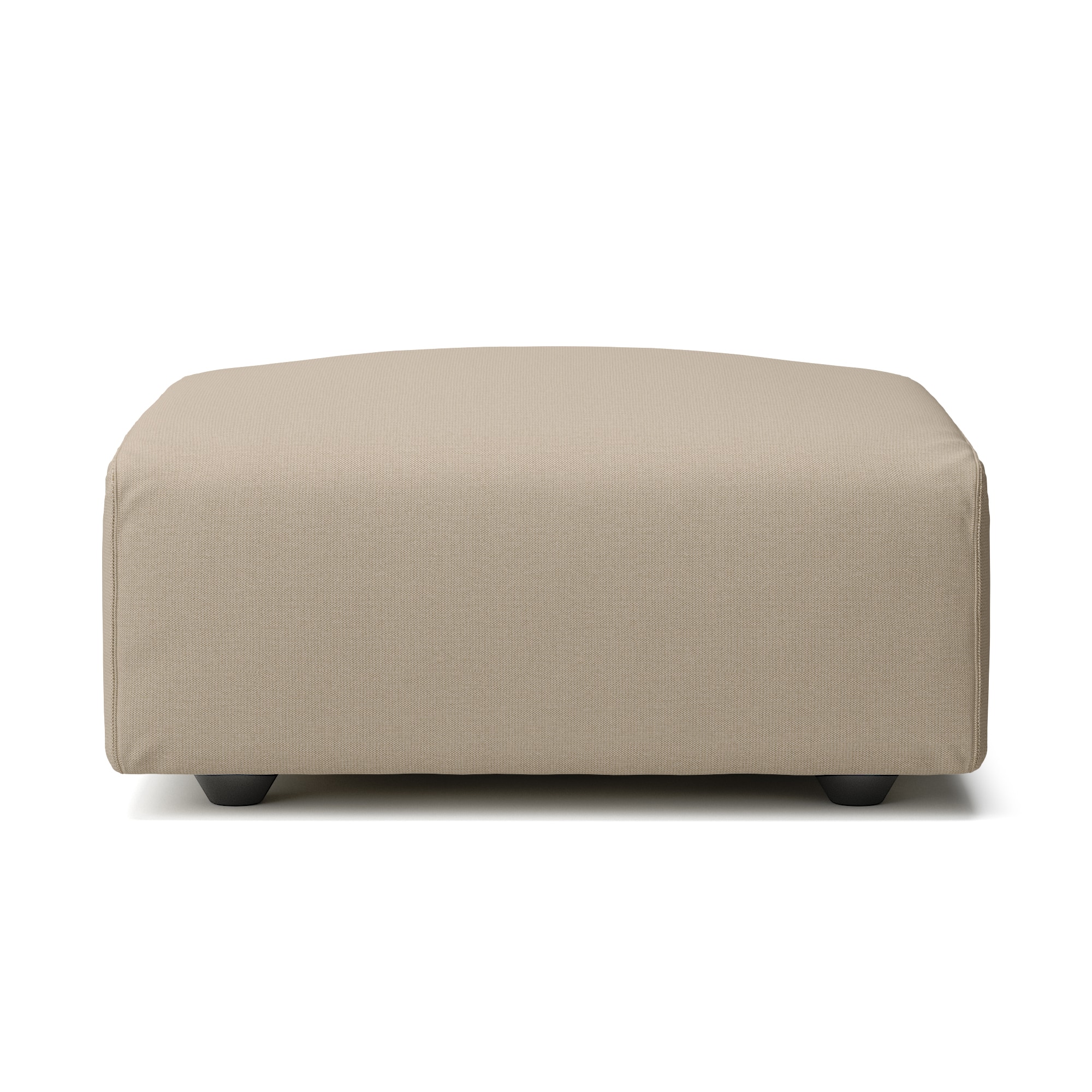 綿麻バスケット織ユニットソファオットマン・大・幅７７ｃｍ用カバー／ベージュ