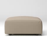 綿麻バスケット織ユニットソファオットマン・大・幅７７ｃｍ用カバー／ベージュ