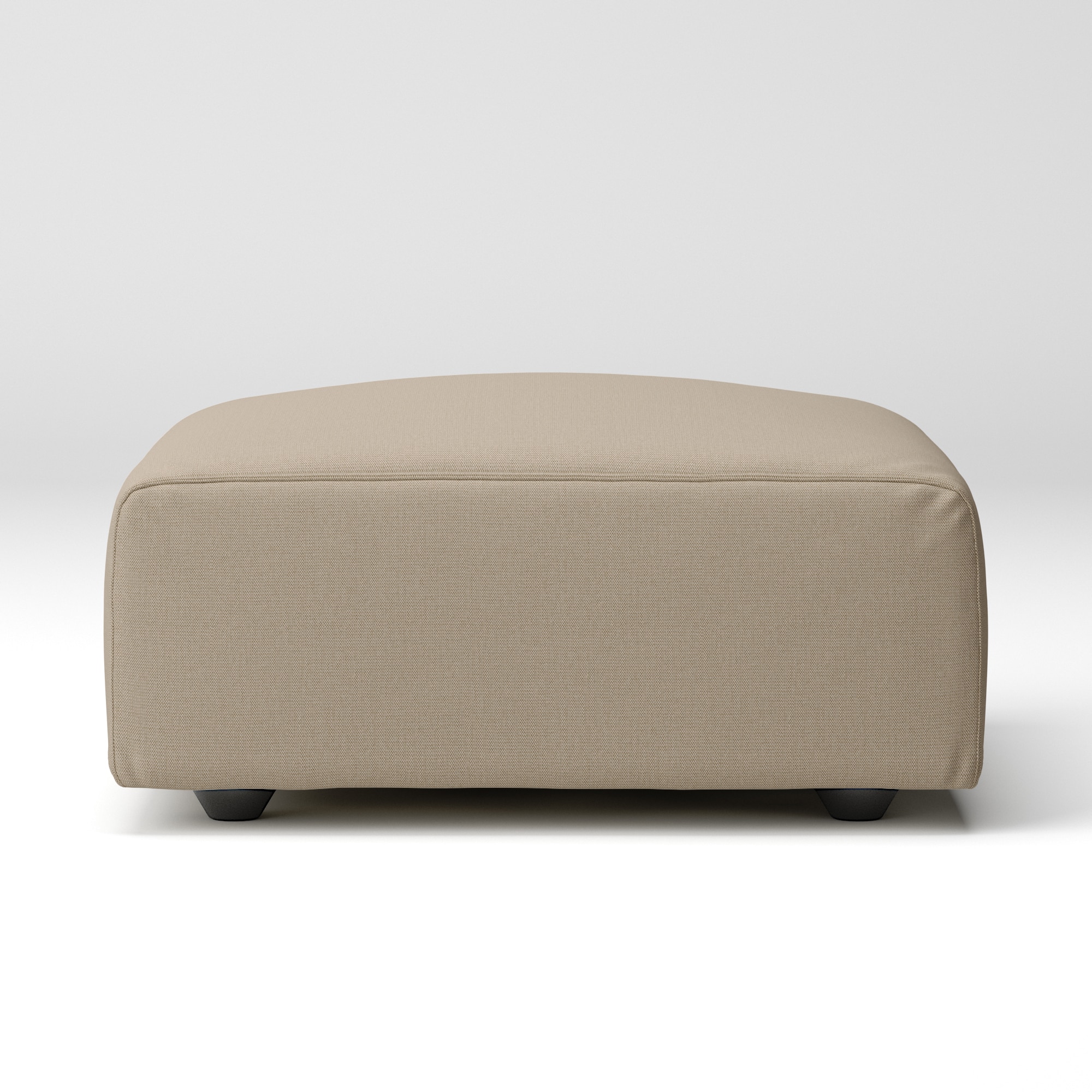 綿麻バスケット織ユニットソファオットマン・大・幅７７ｃｍ用カバー／ベージュ