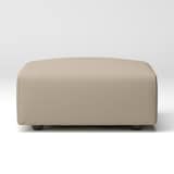 綿麻バスケット織ユニットソファオットマン・大・幅７７ｃｍ用カバー／ベージュ