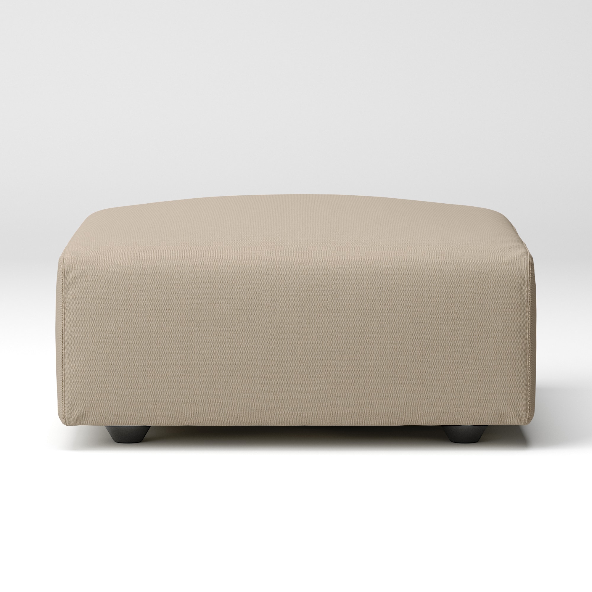 綿麻バスケット織ユニットソファオットマン・大・幅７７ｃｍ用カバー／ベージュ