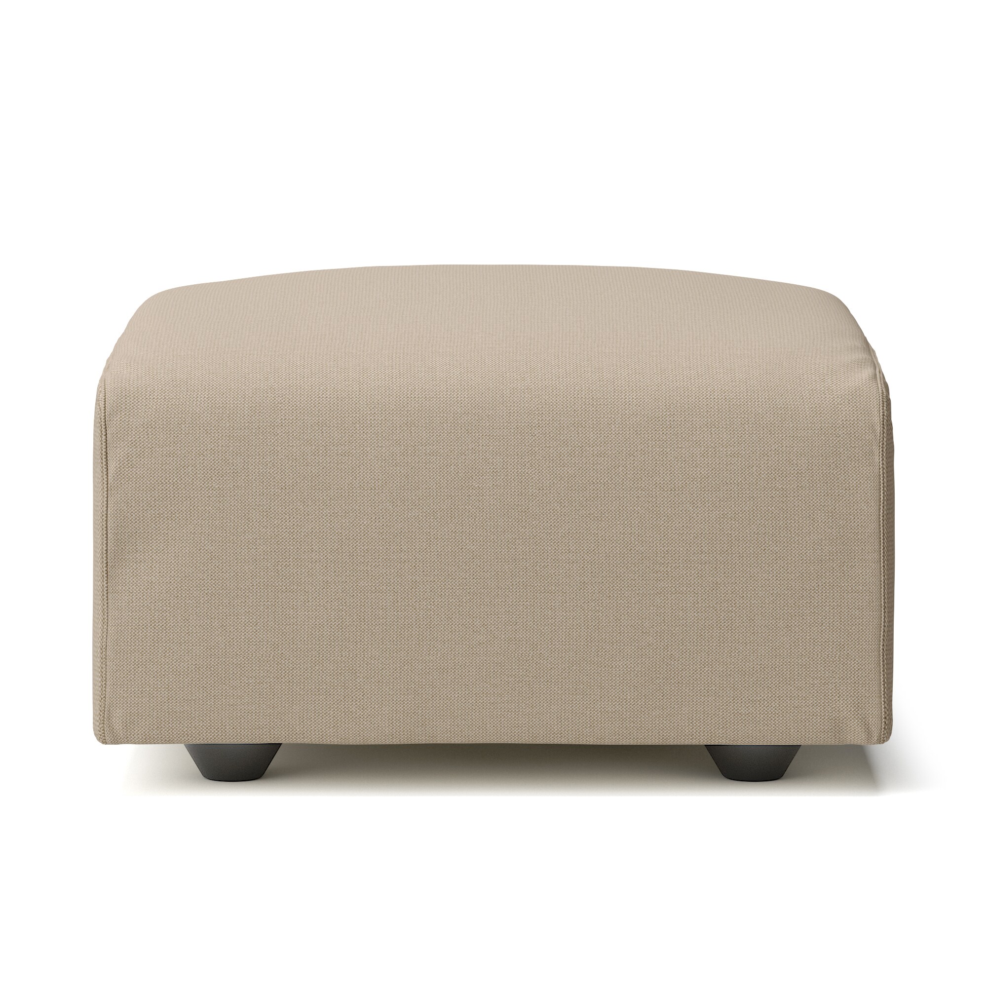 綿麻バスケット織ユニットソファオットマン・小用カバー／ベージュ