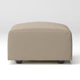 綿麻バスケット織ユニットソファオットマン・小用カバー／ベージュ