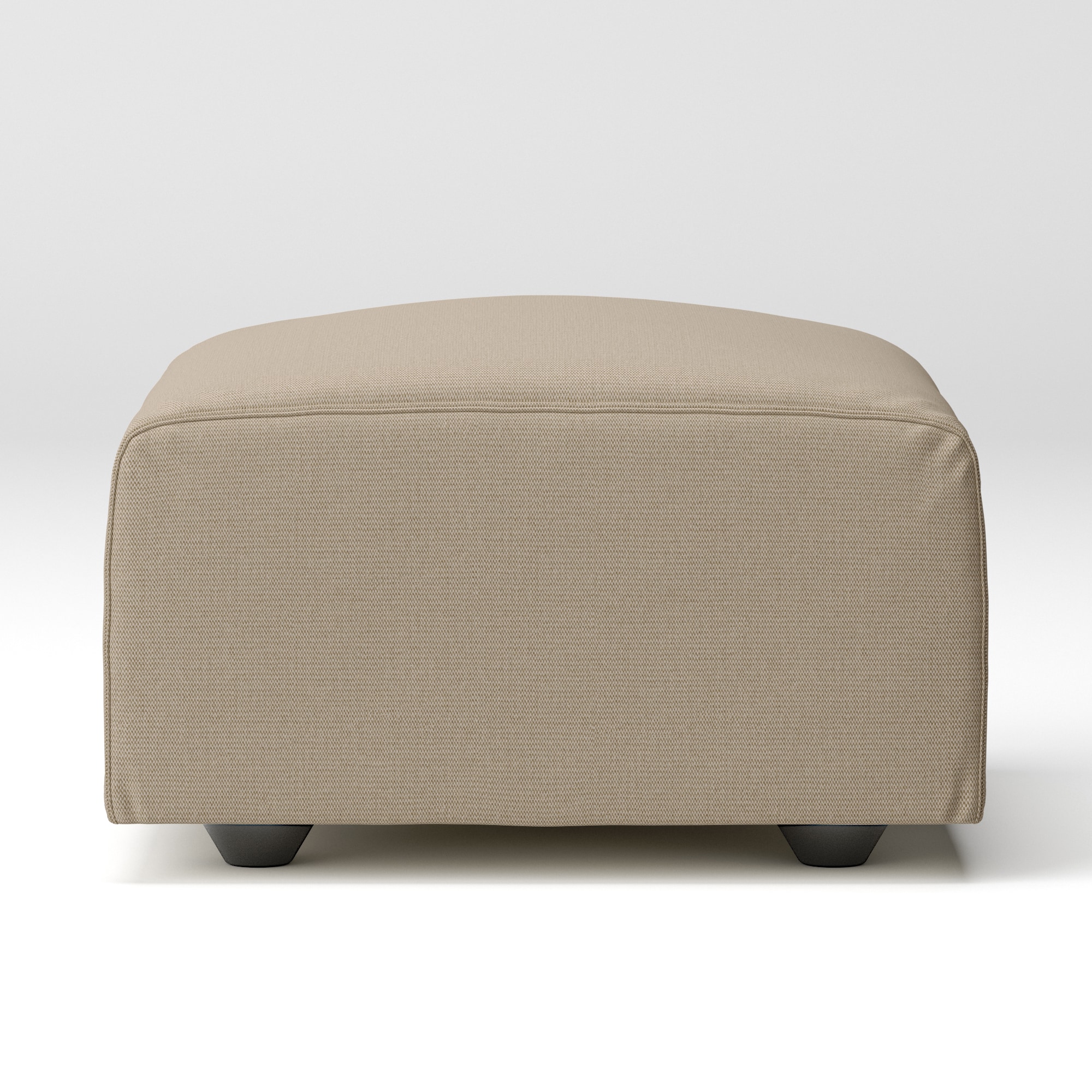 綿麻バスケット織ユニットソファオットマン・小用カバー／ベージュ