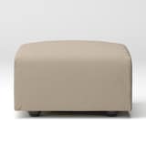 綿麻バスケット織ユニットソファオットマン・小用カバー／ベージュ