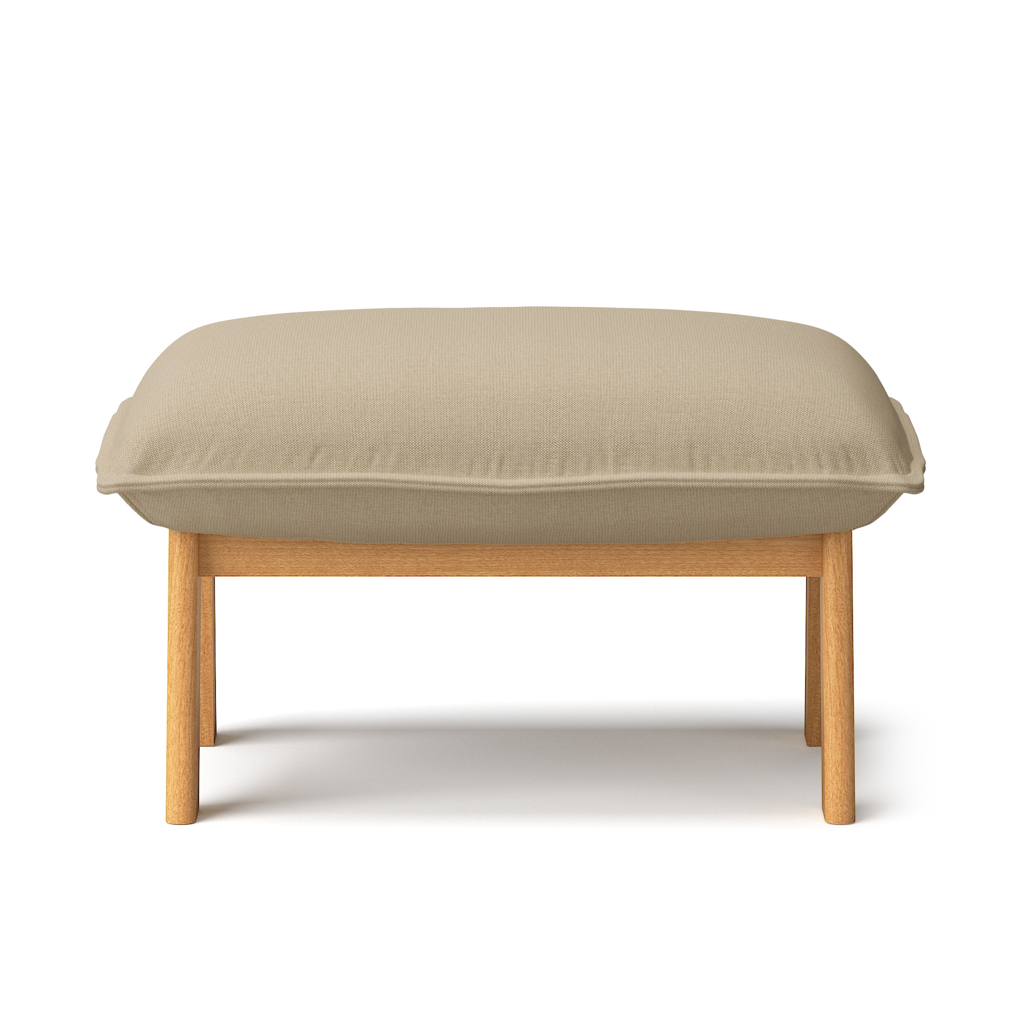 綿麻バスケット織ハイバックリクライニングソファ・オットマン用カバー／ベージュ