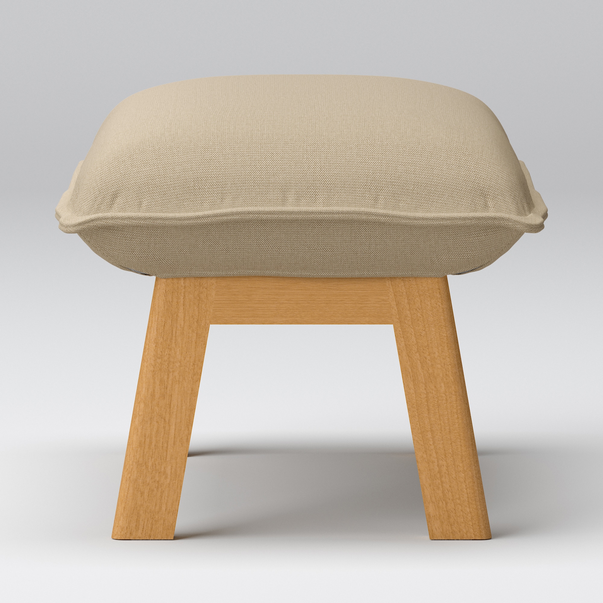 綿麻バスケット織ハイバックリクライニングソファ・オットマン用カバー／ベージュ