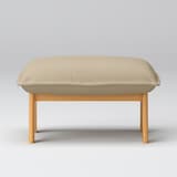 綿麻バスケット織ハイバックリクライニングソファ・オットマン用カバー／ベージュ