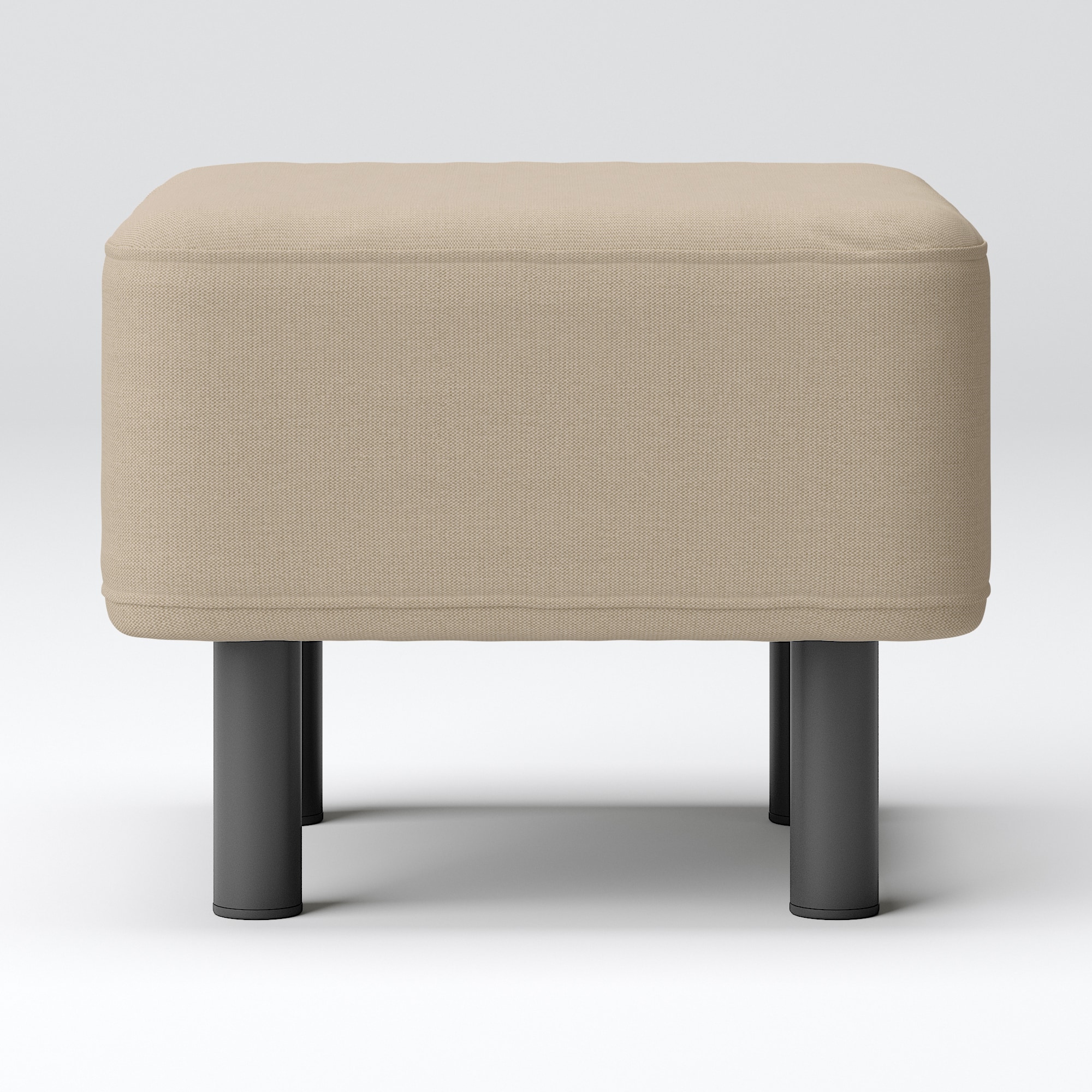 綿麻バスケット織ソファベンチ・オットマン用カバー／ベージュ