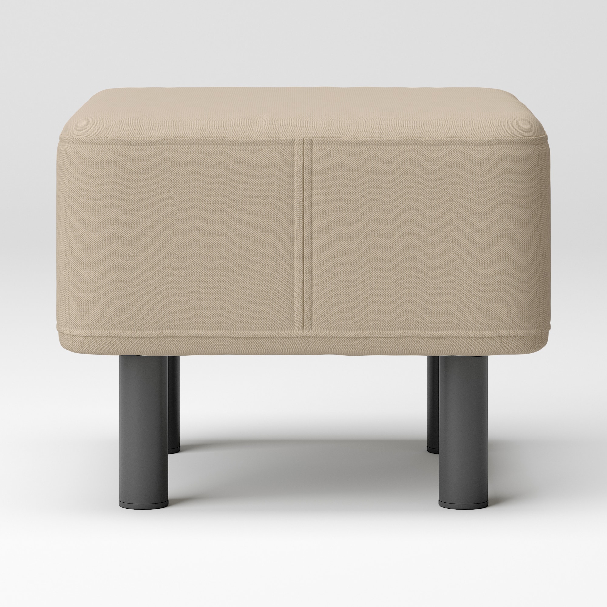 綿麻バスケット織ソファベンチ・オットマン用カバー／ベージュ