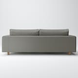 綿麻バスケット織ソファ本体３シーター・フェザー・ポケットコイル用カバーチャコール