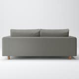 綿麻バスケット織ソファ本体２．５シーターフェザーポケットコイル用カバーチャコール