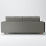 綿麻バスケット織ソファ本体２．５シーターウレタンポケットコイル用カバーチャコール