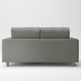 綿麻バスケット織ソファ本体２シーター・ウレタン・ポケットコイル用カバーチャコール