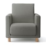 綿麻バスケット織ソファ本体１シーター・ウレタン・ポケットコイル用カバーチャコール