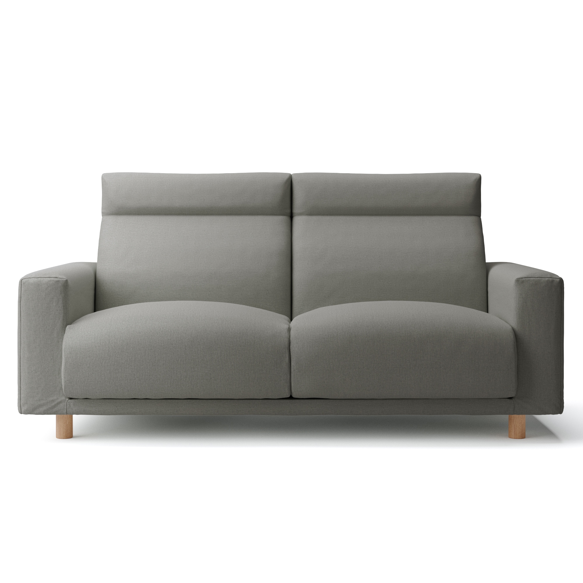 綿麻バスケット織ソファ本体２．５ＳフェザーポケットＣハイバック用カバーチャコール