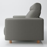 綿麻バスケット織ソファ本体２．５ＳフェザーポケットＣハイバック用カバーチャコール