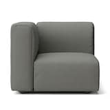 綿麻バスケット織ユニットソファアーム付・小用カバー／チャコール