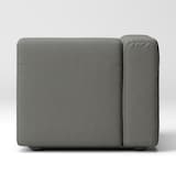 綿麻バスケット織ユニットソファアーム付・小用カバー／チャコール