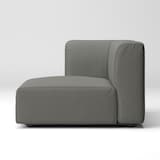 綿麻バスケット織ユニットソファ・ハーフアーム・大（右）用カバー／チャコール