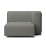 綿麻バスケット織ユニットソファ・ハーフアーム・大（左）用カバー／チャコール