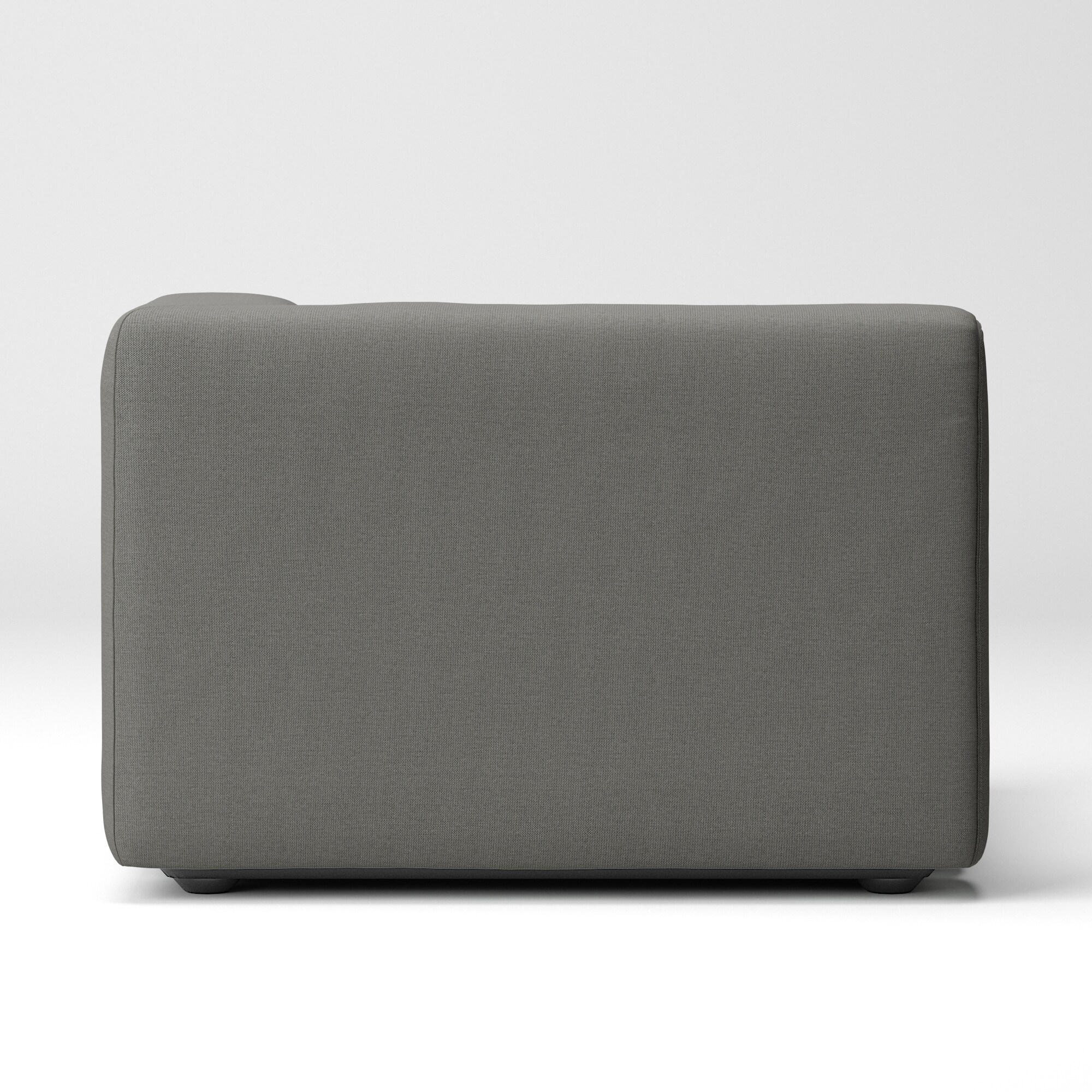 綿麻バスケット織ユニットソファ・ハーフアーム・大（左）用カバー／チャコール