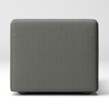 綿麻バスケット織ユニットソファアームレス・大・幅７７ｃｍ用カバー／チャコール