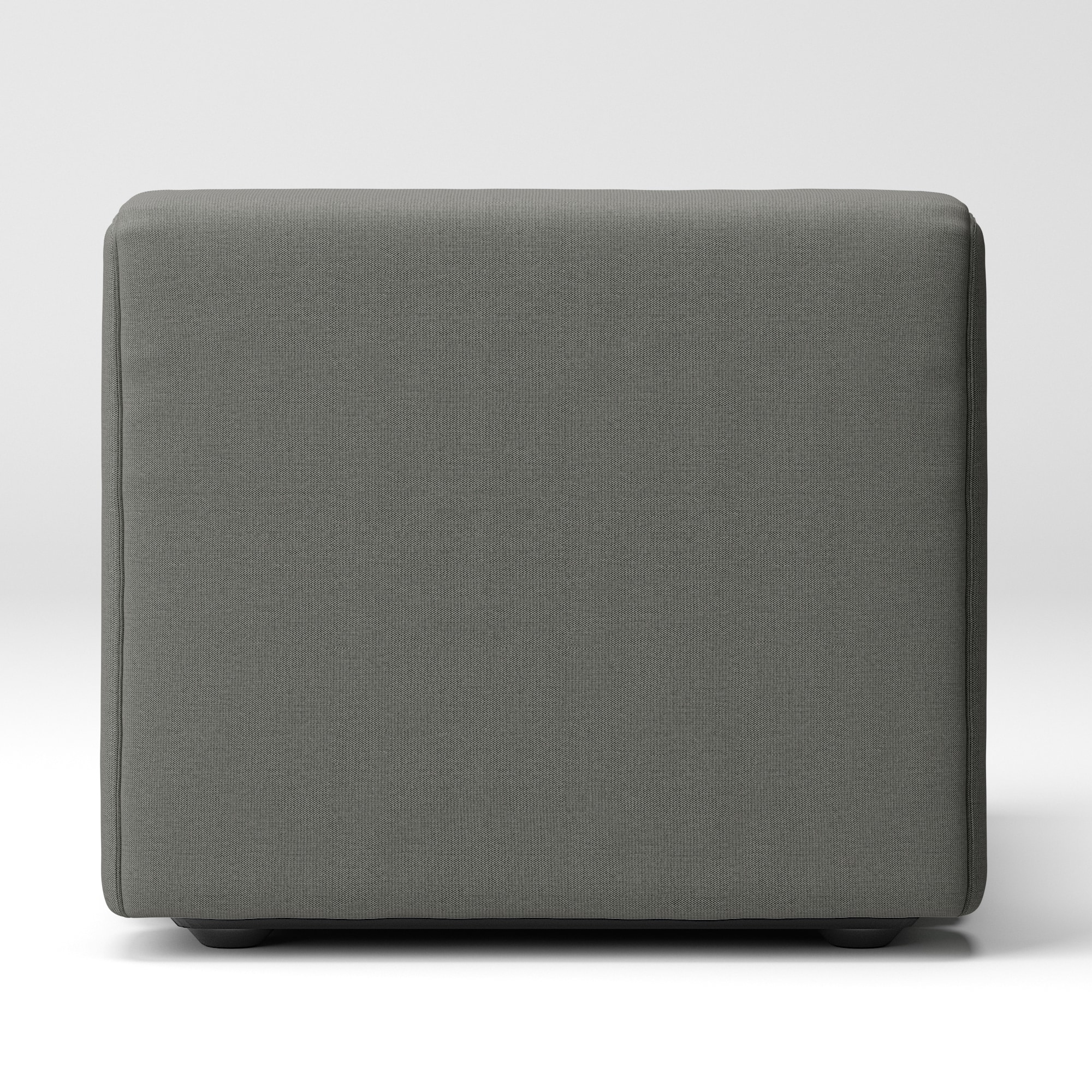 綿麻バスケット織ユニットソファアームレス・大・幅７７ｃｍ用カバー／チャコール