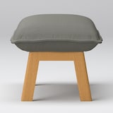 綿麻バスケット織ハイバックリクライニングソファ・オットマン用カバー／チャコール