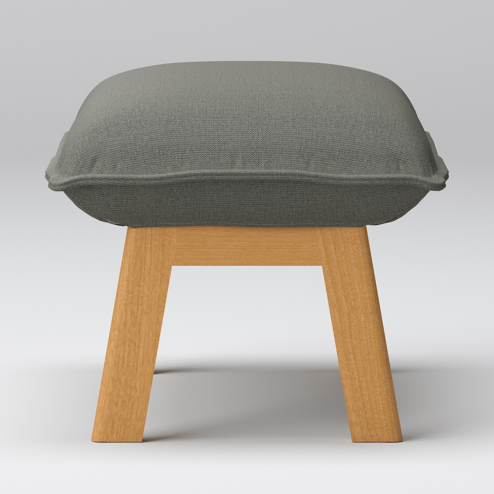 綿麻バスケット織ハイバックリクライニングソファ・オットマン用カバー／チャコール