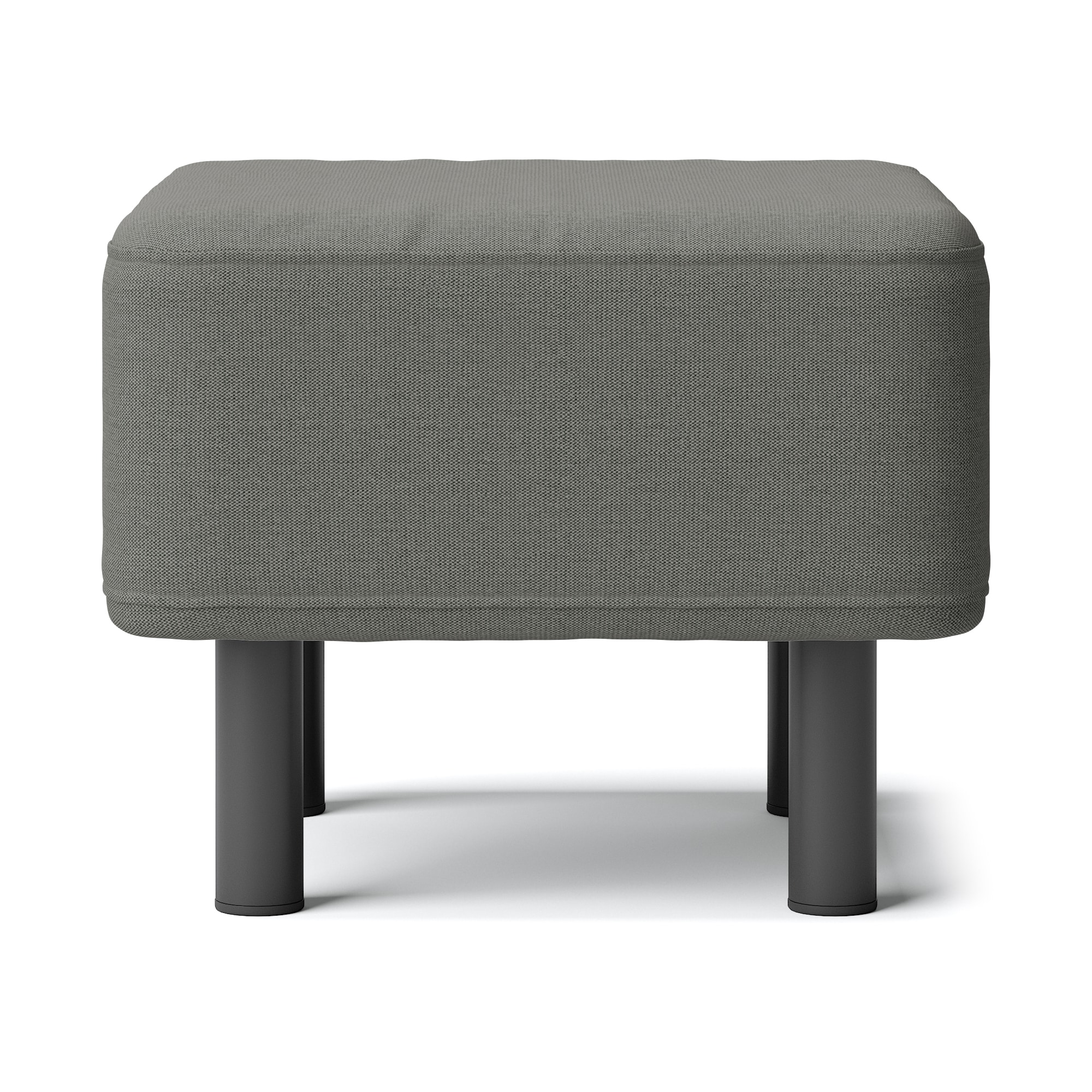 綿麻バスケット織ソファベンチ・オットマン用カバー／チャコール