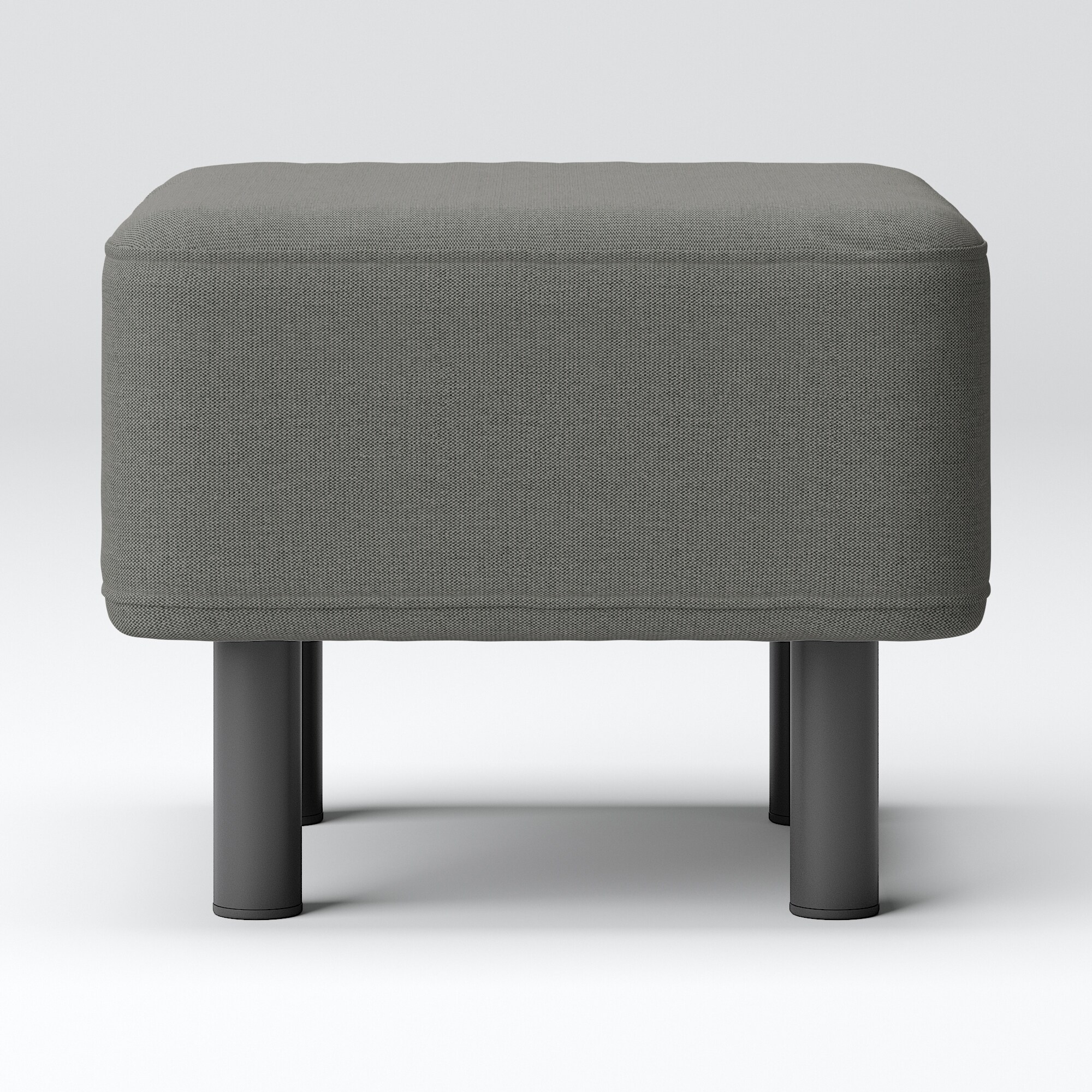 無印良品　オットマン　カバー　チャコール　グレー　2枚 綿麻バスケット織ソファベンチ・オットマン用カバー／チャコール