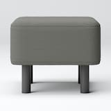 綿麻バスケット織ソファベンチ・オットマン用カバー／チャコール