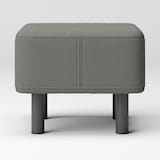 綿麻バスケット織ソファベンチ・オットマン用カバー／チャコール