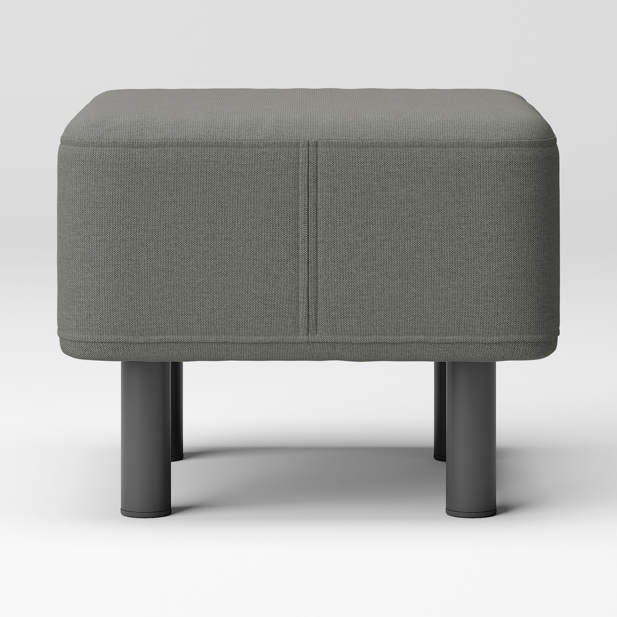 綿麻バスケット織ソファベンチ・オットマン用カバー／チャコール