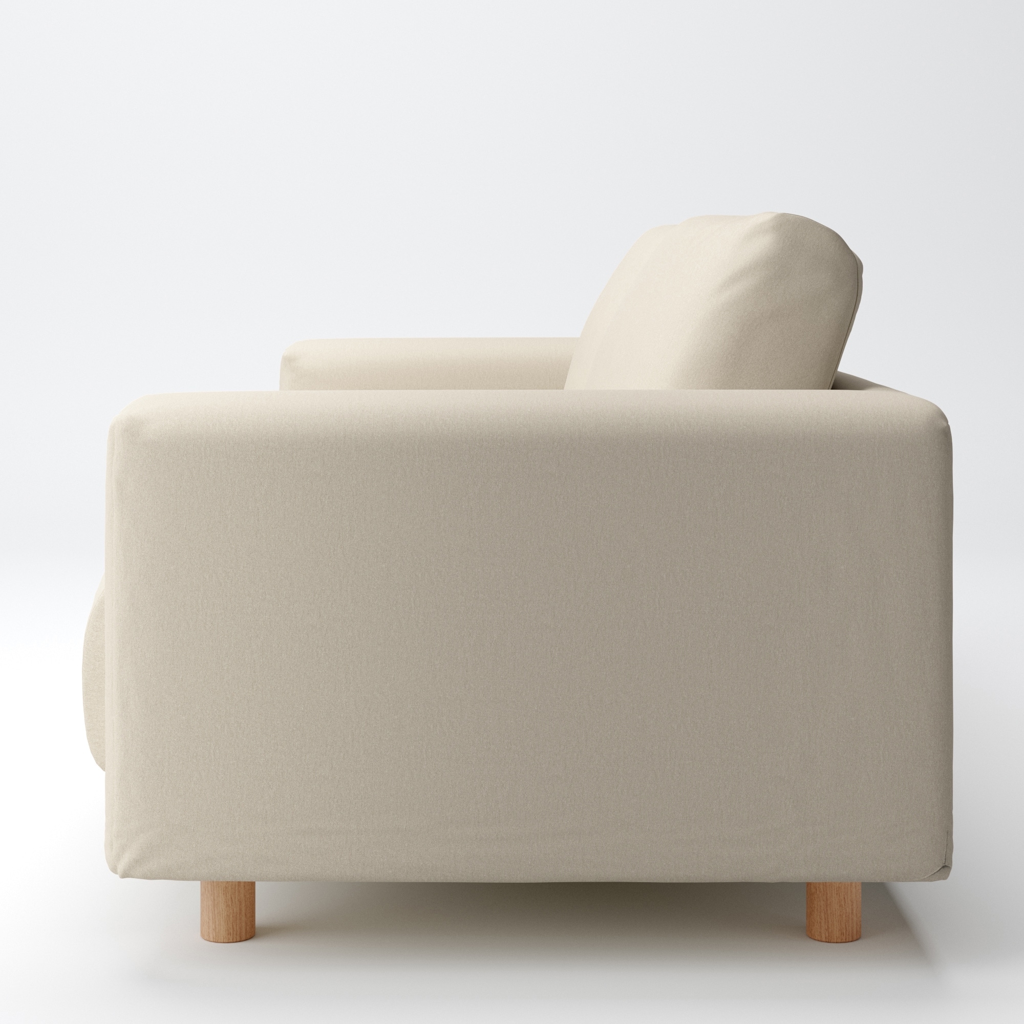 ソファ本体　洗いざらしの綿帆布カバー