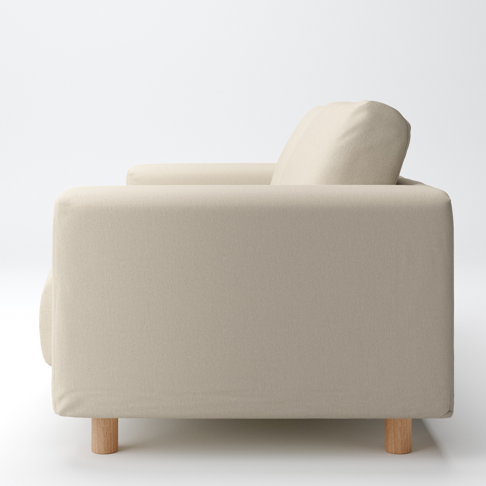 ソファ本体　洗いざらしの綿帆布カバー