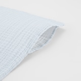 綿三重ガーゼ掛ふとんカバー・Ｋ／ライトブルーミニチェック