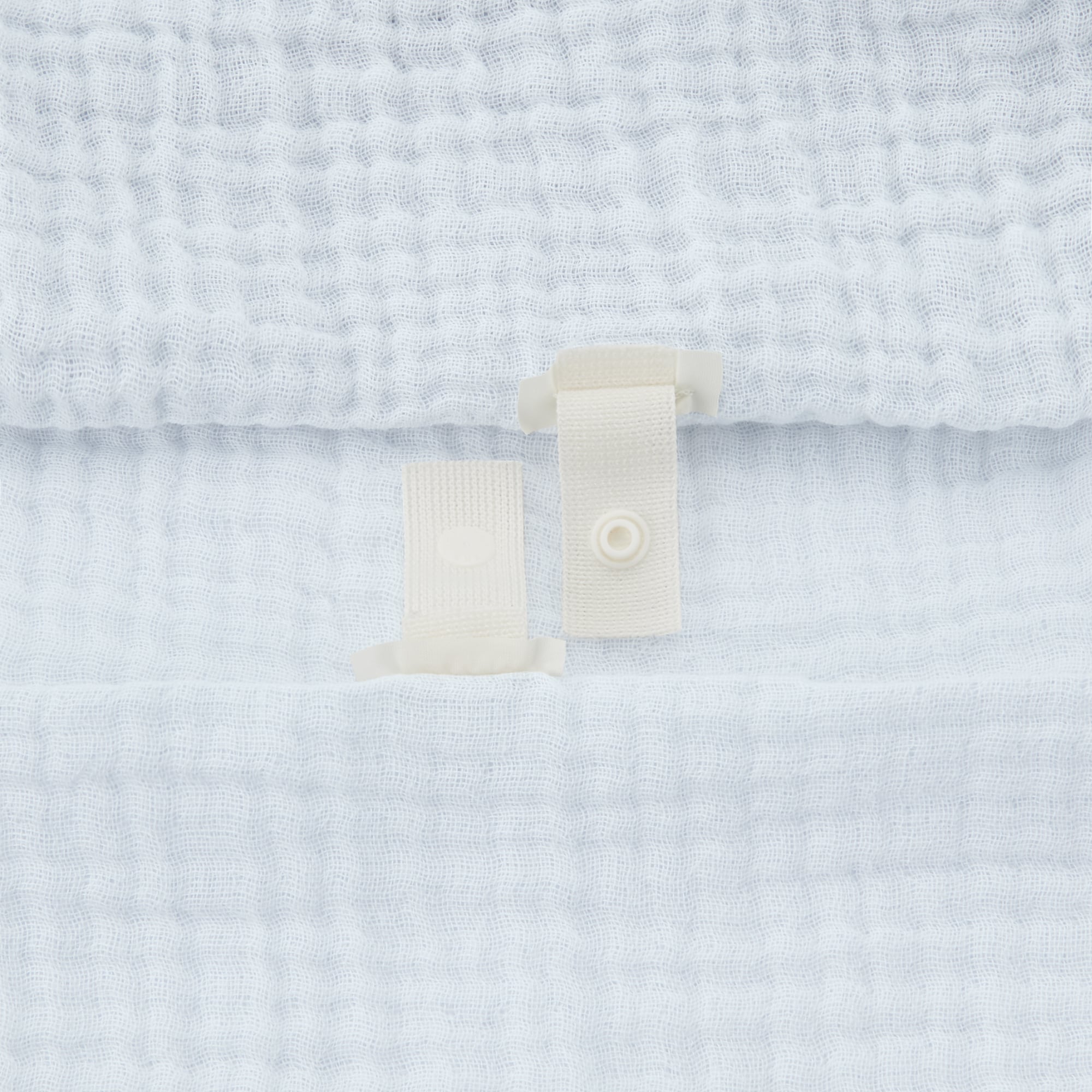 綿三重ガーゼ掛ふとんカバー・Ｋ／ライトブルーミニチェック