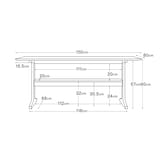 リビングでもダイニングでもつかえるテーブル・３・オーク材